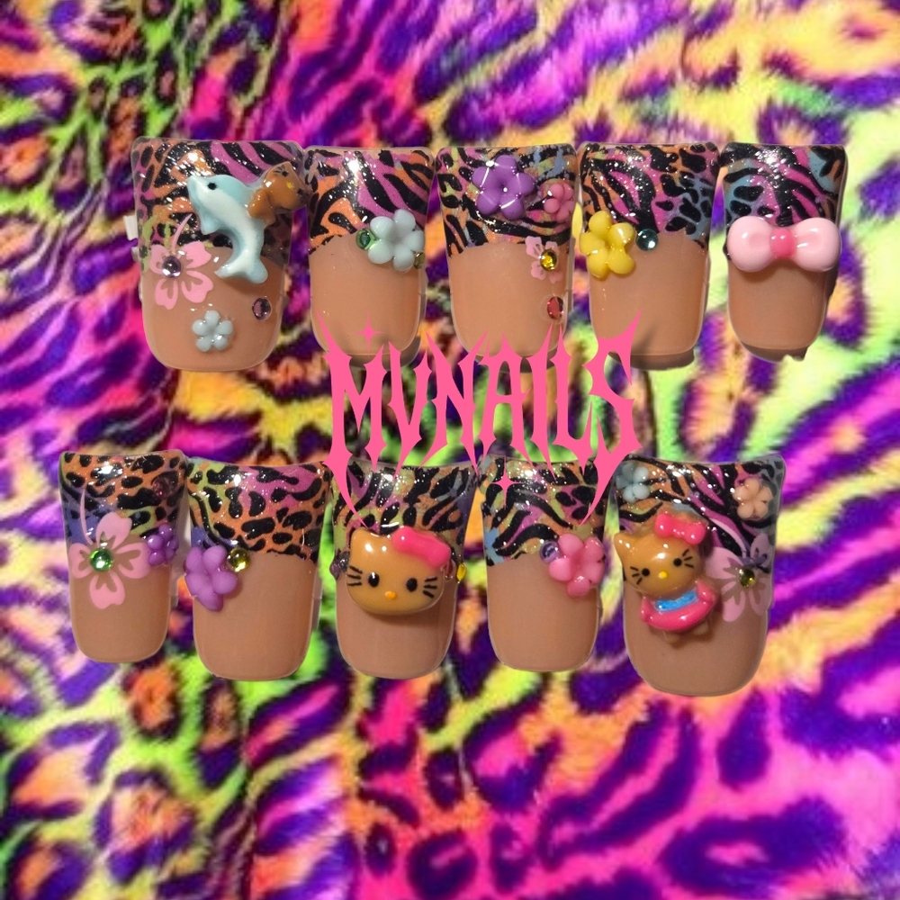 Glitter Hk Press On Nails
